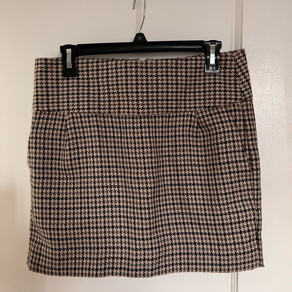 Vintage banana republic houndstooth tweed mini skirt size 8